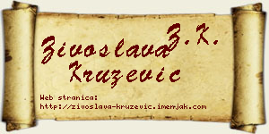 Živoslava Kružević vizit kartica